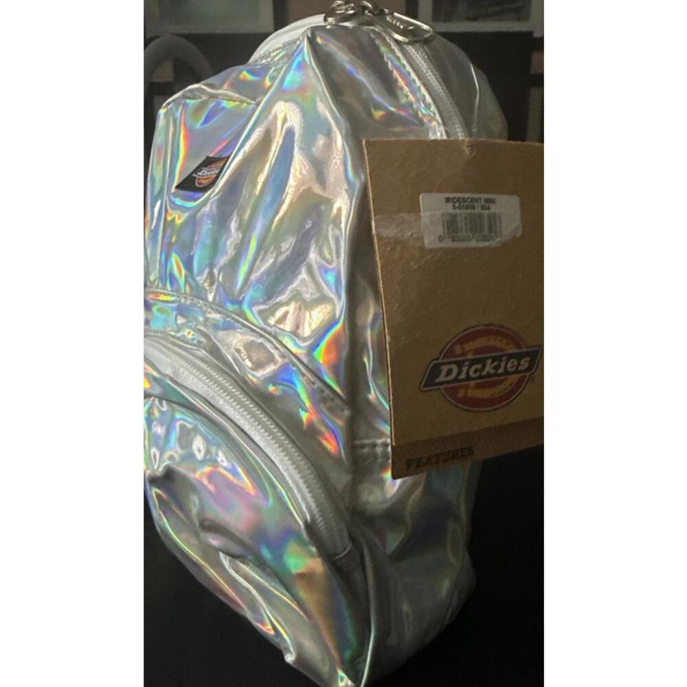 Dickies | Silver Iridescent Holographic Mini Festival Backpack - Picture 2 of 10